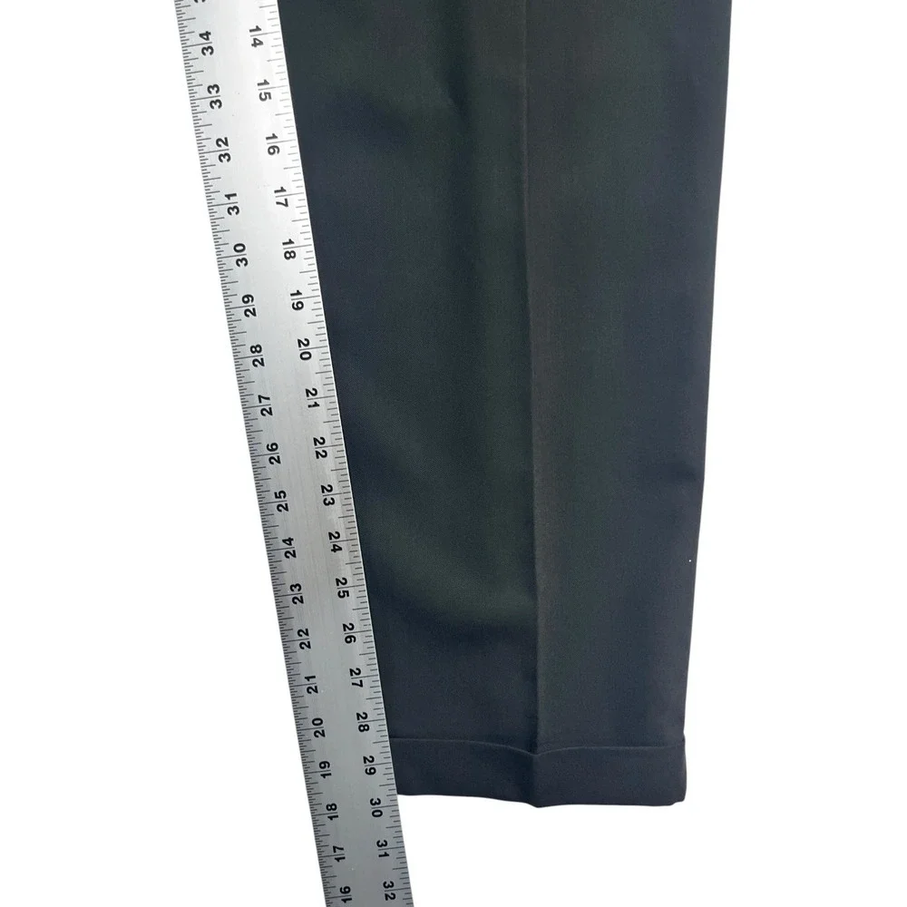 vtg 90s Savane 33x30 Charcoal Dress Suit Pants Trousers Pleated High Waisted
